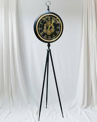 Roman Vintage Tripod-Mounted Metal Clock